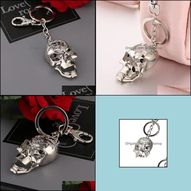 keychains fashion of the crystal skull keychain pendant key ring seat bag charm nightmare ysk078 men and women