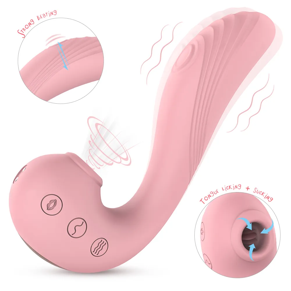 Skönhetsartikelstång suger vibrator för kvinnor sucker klitoris stimulator g-spot vibrerande dildo oral slickande vuxna sexiga maskinleksaker xxx skönhetsartiklar