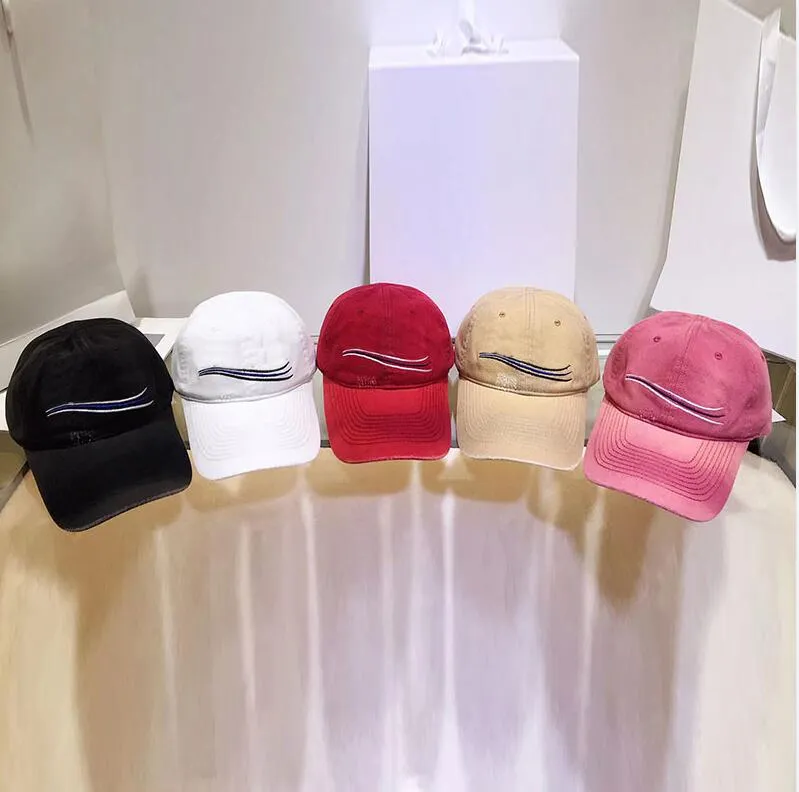 패션 편지 파수 자수 거리 모자 남성 여성 디자이너 야구 모자 조절 가능한 모자 Casquette 5 색상