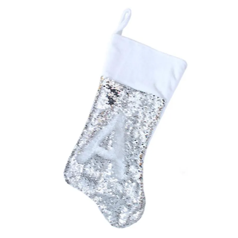 Christmas Stockings Sequins Hanging Bead Stocking Party Holiday Gift Spark Christmas Home Tree Decoration