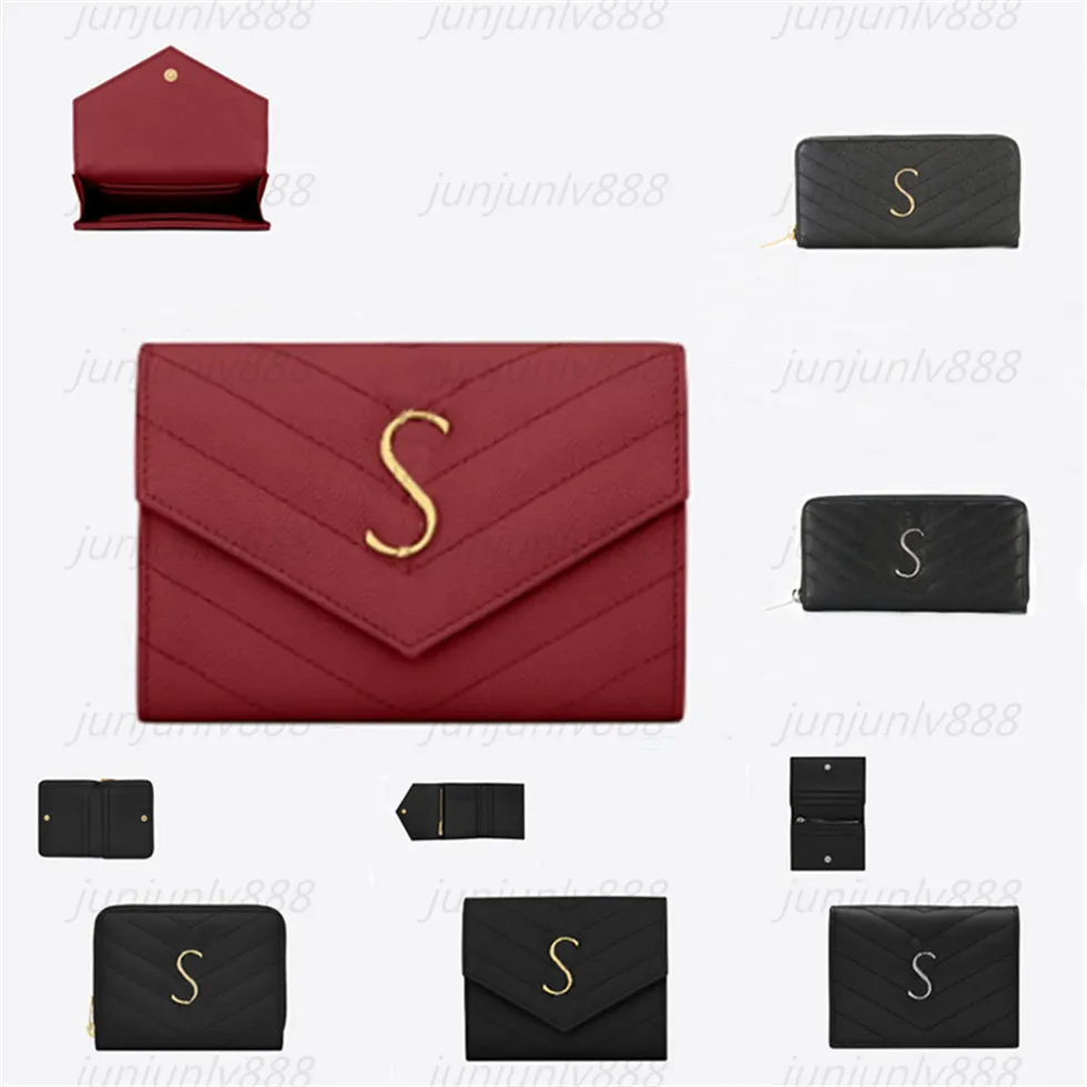 Carteira de designer de luxo de alta qualidade moda curta emprenita clássica Classic Pallas Card Seat Zipper Carteira de moeda