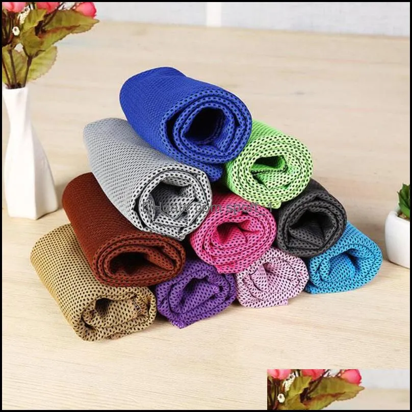 30*80cm Sport Cool Towels Fast Cooling Sports Exercise Towels Cooler Running Outdoor Mountaineering Quick Dry Breathable Wipe Towel