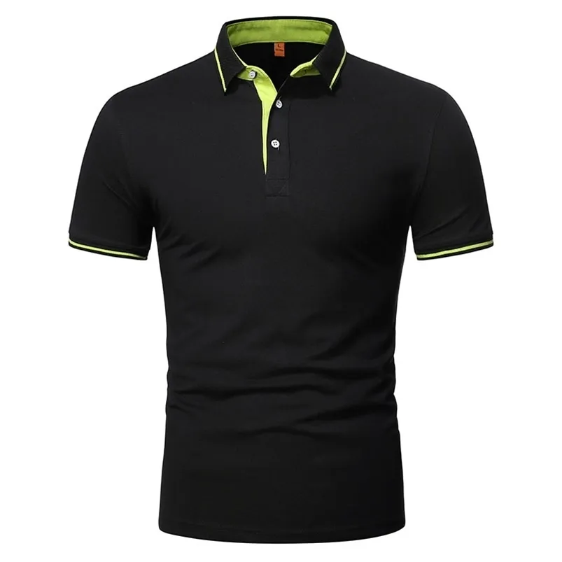 Summer High Quality Casual Business Social Short Sleeve s Shirts Stand Collar Comfortable Polo Shirt Men 220614