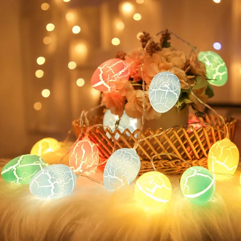 Stringhe Luci natalizie a LED Decorazioni per la camera da letto Colore Uovo incrinato Stringa di luce Decorazione di nozze Ghirlanda Fata Navidad Natale Illuminazione nataliziaLED