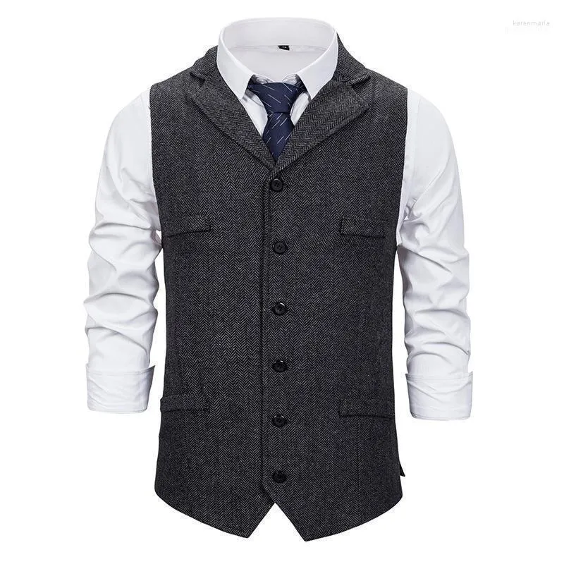 Men's Vests Fashion Suit Vest Men Formal Dress Gilet Fitness Sleeveless Jacket Wedding Waistcoat Clothing Big And Tall Size XXL Kare22