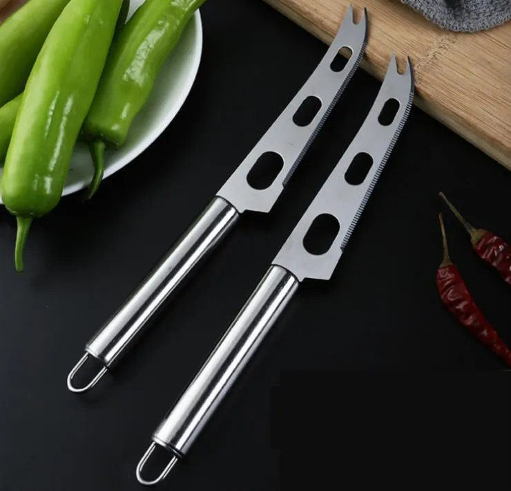 Kitchen Tools 3 Holes Cake Butter Pizza Knives Durable Stainless Steel Cheese Knife Resuable Easy To CleanSN3727