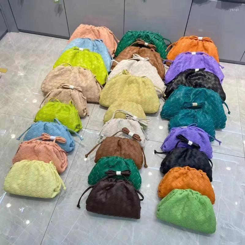 Bolsas de noite Vaca Dividir nuvens de couro Teldir mulheres crossbody designer artesanal ombro hobo bolsa de bolsa de noite