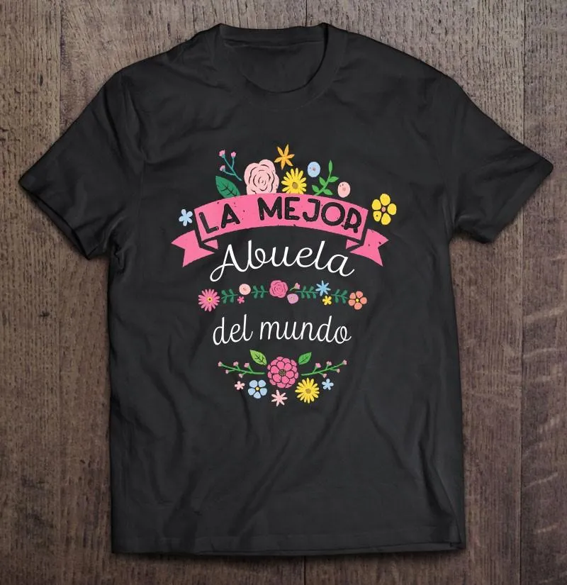 Men's T-Shirts Womens La Mejor Abuela Regalo De Cumpleaos Para Gift T Shirt For Men Couples T-Shirt Tshirt Clothing Blouse