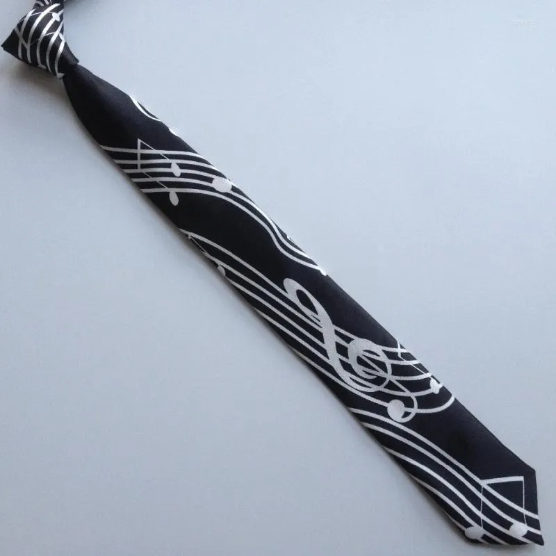 Bow Ties 5cm Fashion Men Skinny Unique Pattern Printed Slips Musical Notes G-CLEF Centered Personality Gravatas Fier22