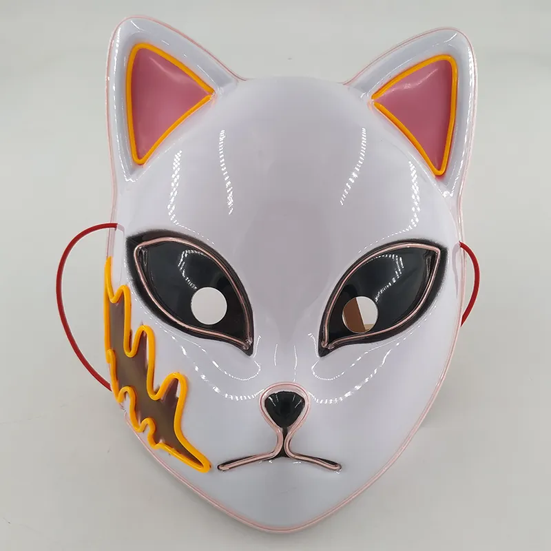 Demon Slayer EL Wire Festival Mask Kimetsu No Yaiba Characters Cosplay ...