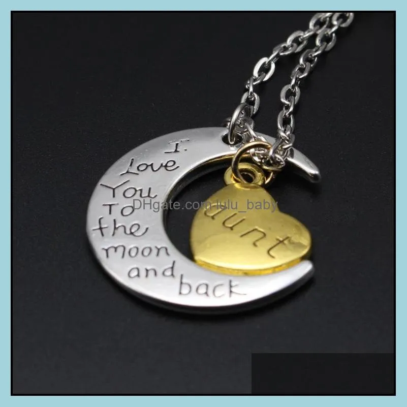 statement necklaces engraving jewelry i love you sun and moon necklaces silver gold chains necklaces