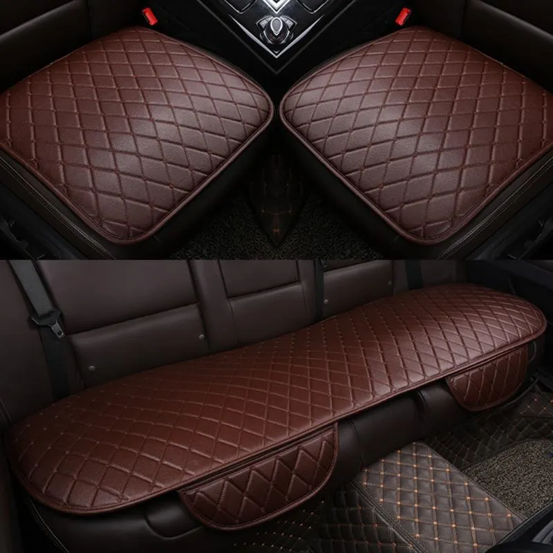 Housses de siège de voiture coussinets de luxe en cuir PU housse de coussin universelle antidérapante avant arrière souple protecteur de coussin accessoires intérieurs