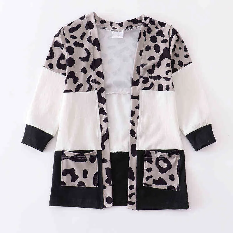 Girlymax Mommy Me Long Sleeve Outfits baby bash leopard cardiganセータートップブティックキッズ服