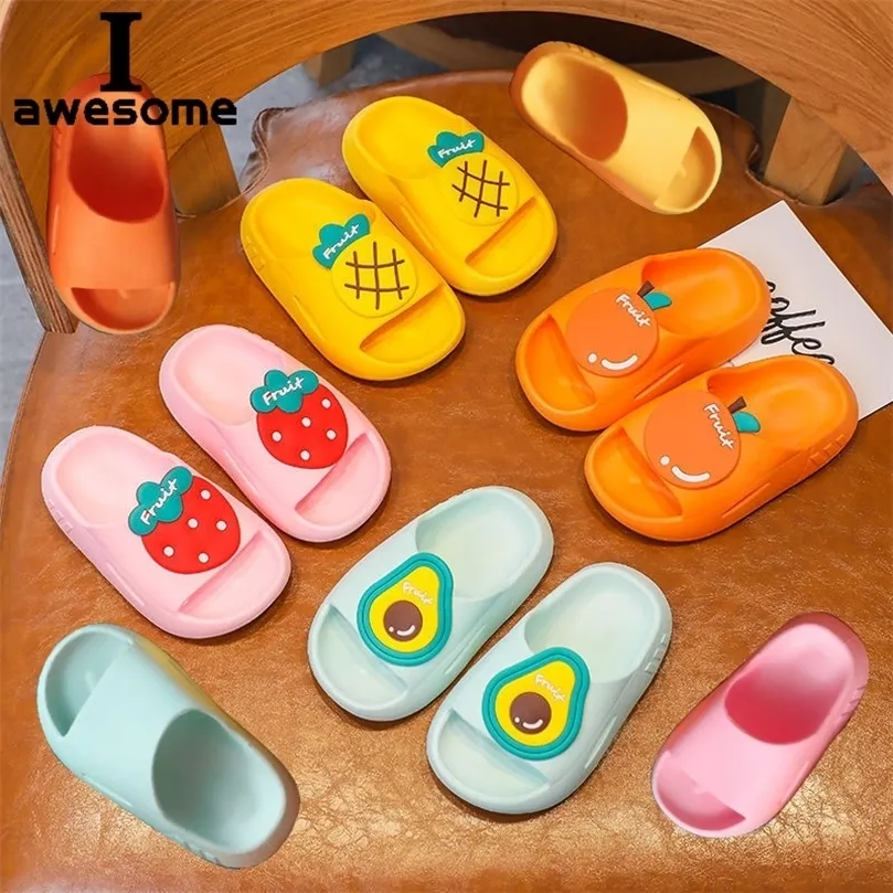 Pantoufles pour enfants Summer Fruit Candy Chaussures de plage mignonnes pour garçons filles imperméables antidérapantes salle de bain enfants pantoufles doux bébé chaussure 220621