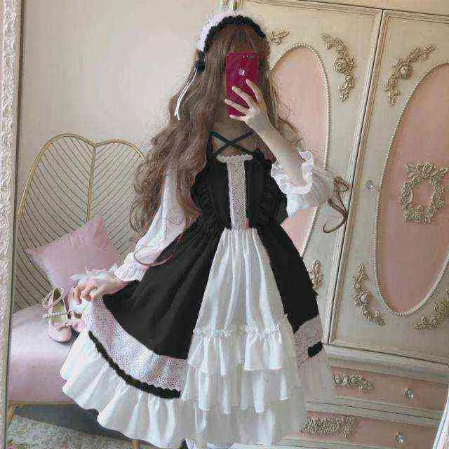 Japanese Lolita Schoolgirl Princess Dress For Women With Fairy