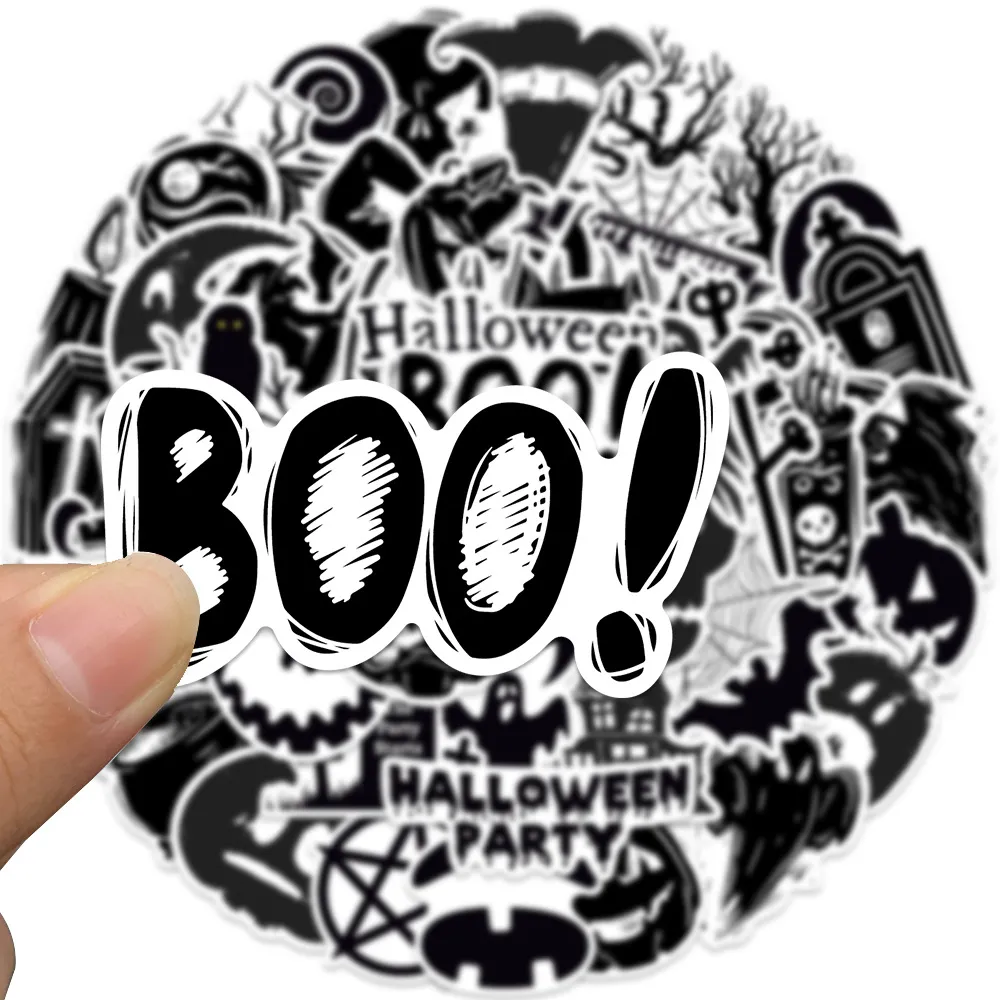 50Pcs Halloween Stickers Non-Random For Car Bike Luggage Sticker Laptop Skateboard Motor Water Bottle Snowboard Wall Decals Kids Gifts