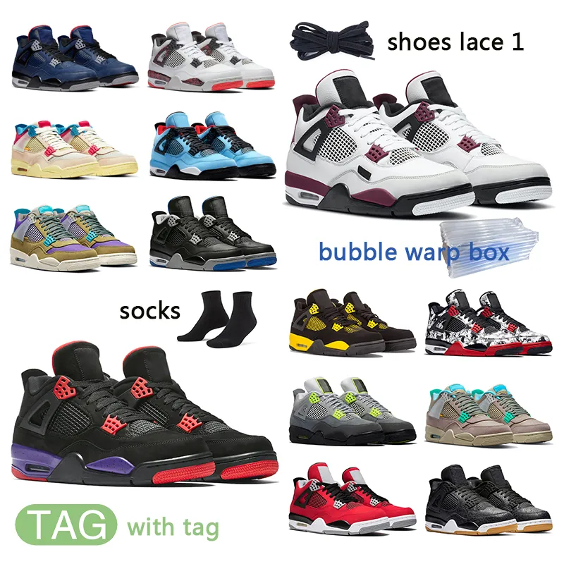 Sneaker 4 4s Scarpe da pallacanestro da uomo Red Thunder University Blue White Oreo Tour Yellow Black Cat Cactus Jack What the Women Sports Trainers Sneakers