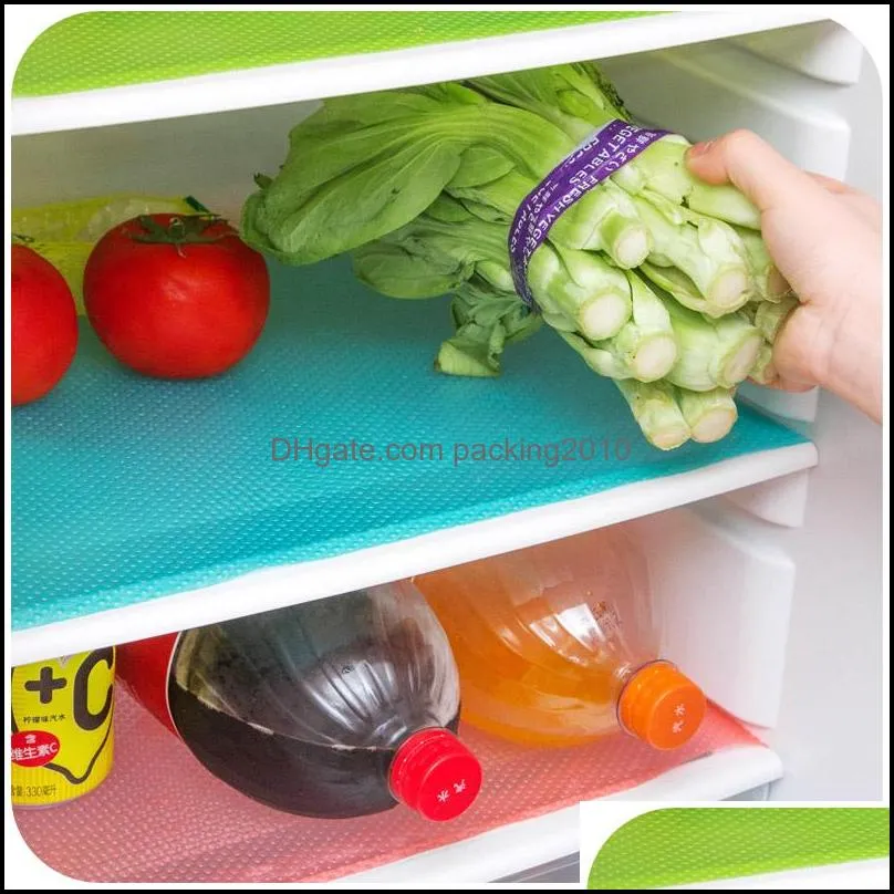 Silicone Fashion Refrigerator Pads Antibacterial Anti-fouling Mildew Moistureproof Pad Refrigerator Waterproof Table Mats 30cm*44cm