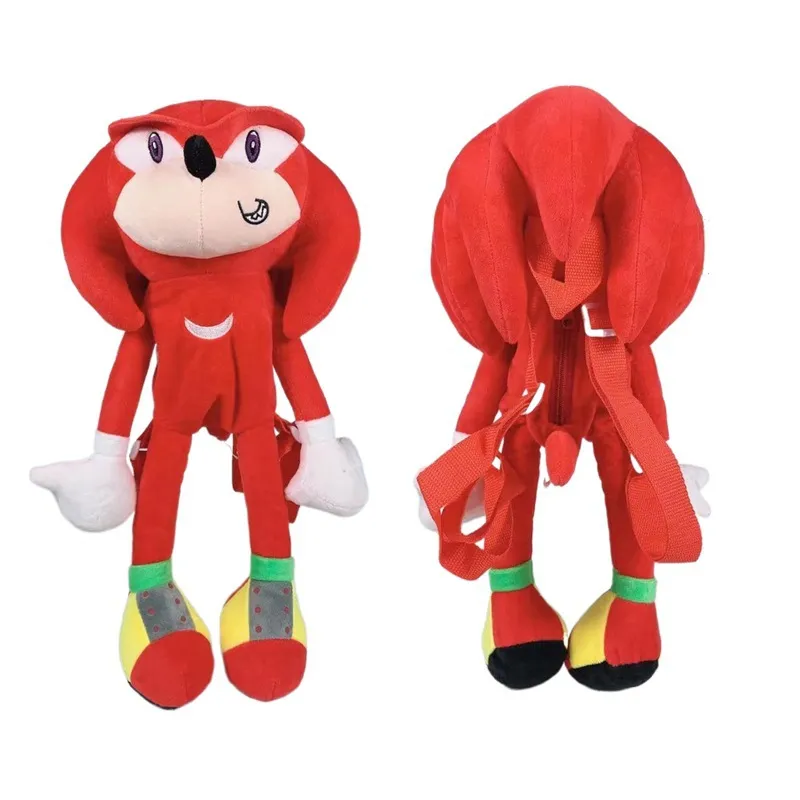 45 cm dessin animé sonic sac à dos poupée en peluche cartable pour enfants sac de voyage pour les cadeaux pour enfants