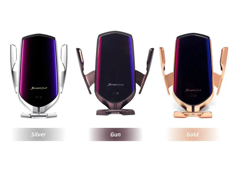 Caricabatterie Wireless Auto 10W Con Supporto A Morsetto Per Climatizzatore