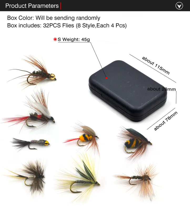 MNFT Boxed Salmon Fly Hooks For Trout And Ice Fishing Dry/Wet Flies,  Artificial Bait With Box From Xing09, $22.25