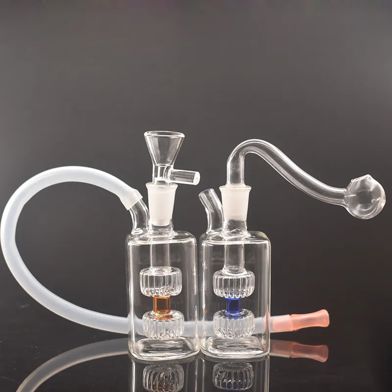 Mini Oil Burner Pipe: Glass Bong Rig With Inline Perc Tobacco Spoon ...