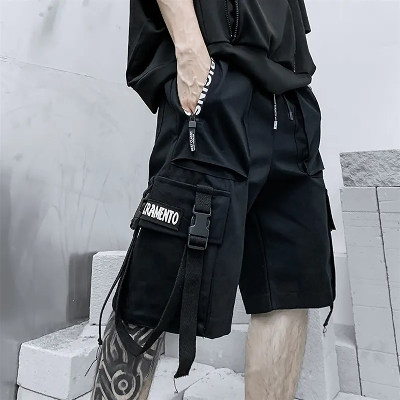 Estate Uomo Harajuku Streetwear Casual Mans Cargo Shorts Moda Techwear Corea giapponese Hip Hop Tuta Abiti maschili 220614