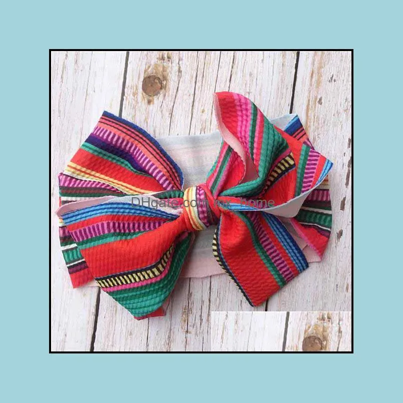 8 color baby hair accessories infant kids big bow tie headbands flower headwraps children cute princess hair bands hot