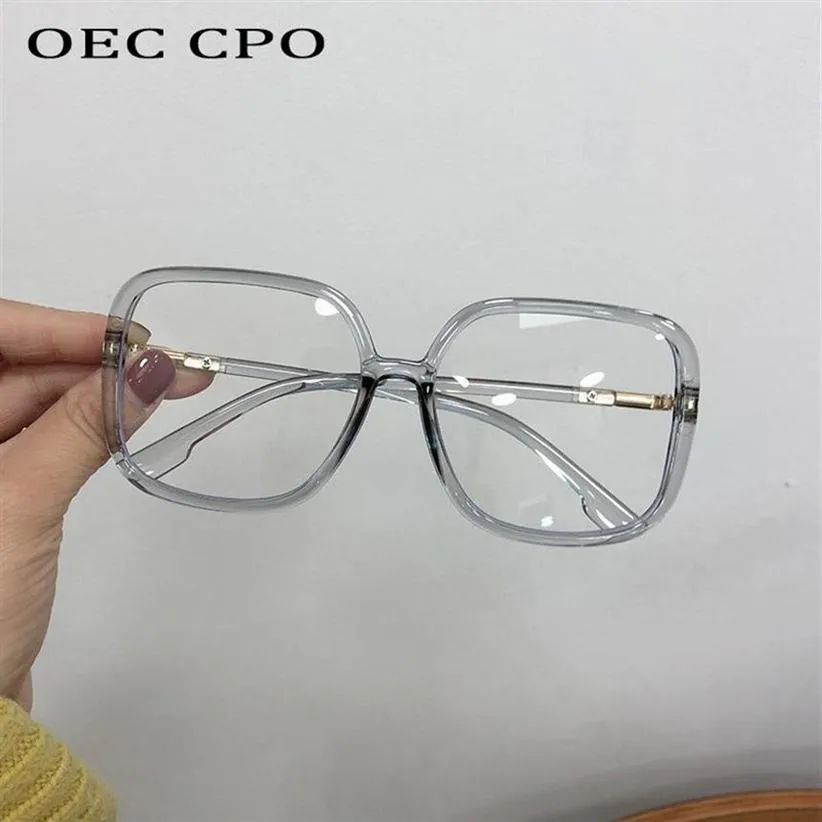 Oversized Square Glasses Women Fashion Clear Lens Frames Retro Plastic Optical Eyeglasses Frame Lady O884 Sunglasses246m176l