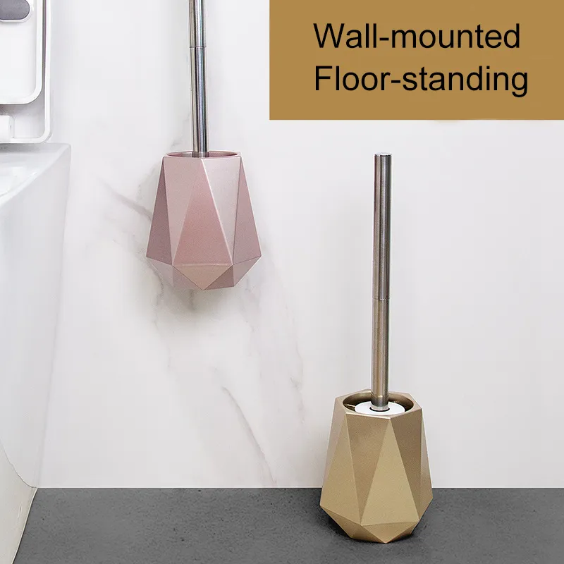 TPR Silicone Head Toilet Brush Nordic Wall-Mounted Or Floor-Standing Holder Cleaning Bathroom Accessories 220511