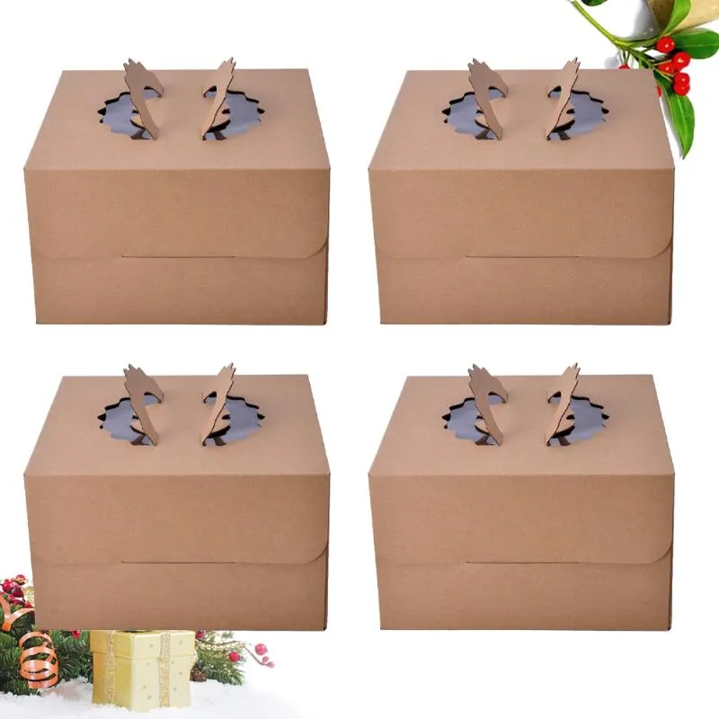 Confezione Regalo Scatole Dolci Quadrate Portatili Scatole Imballaggio In  Carta Kraft A Strato Singolo Negozio Di Dolci Domestici Regalo Da 6 Pollici  Da 18,12 €