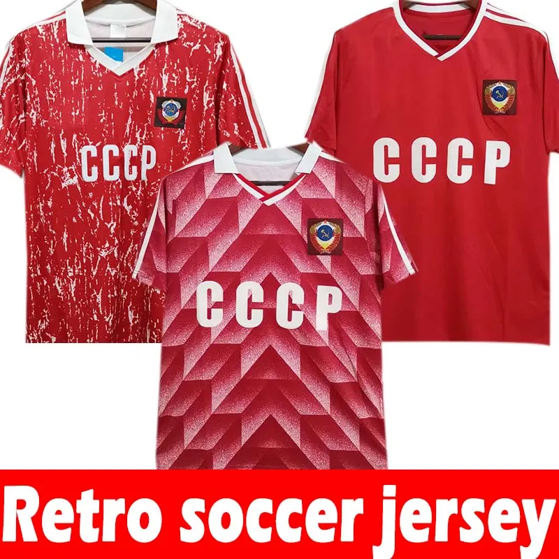 Retro USSR CCCP Sovjet-Unie voetbalshirts 86 88 90 Igor Belanov MASCITTI Bobrov BLOKHIN Buryak Chislenko Gavrilov Ivanov Zavarov voetbalshirts Dasaev top