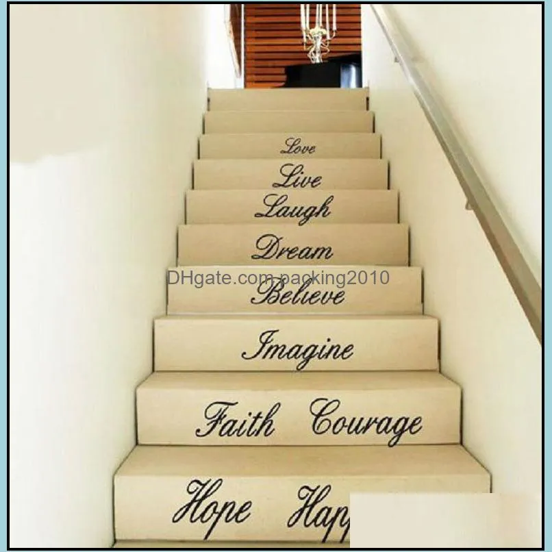 love live laugh dream believe imagine faith courage happiness hope removable wall decals diy wall decorative stickers stairs letters