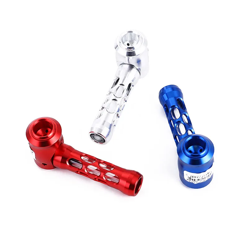 2023 New Arrival New aluminum alloy pipe exquisite filter pipe removable and washable mesh glass tobacco pipes
