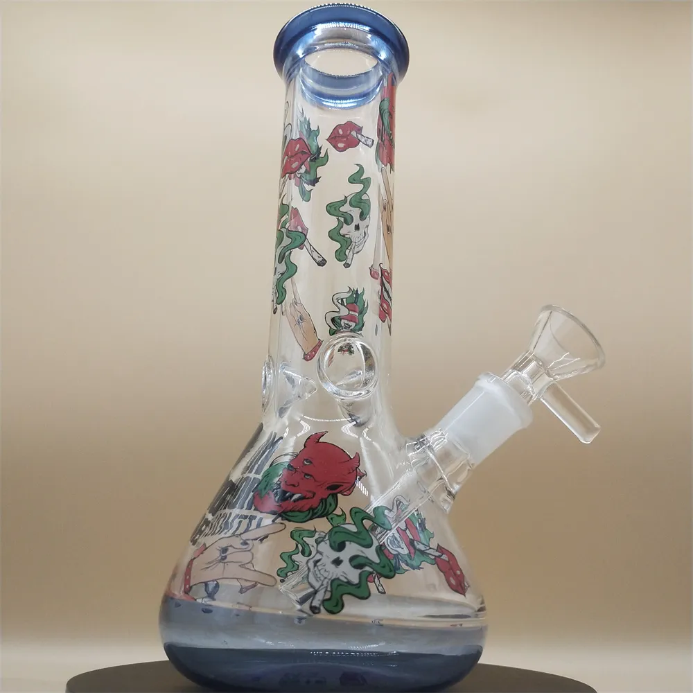 8 inch anime thema kikker waterpijp waterleiding bong glazen bongen met 14 mm downstem en kom 2 in 1 klaar voor gebruik