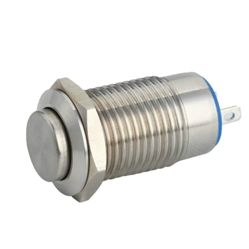 Switch 12mm Metal Waterproof Switches High Head Electrical Equipment Momentary Stainless Steel Push Button SwitchSwitch