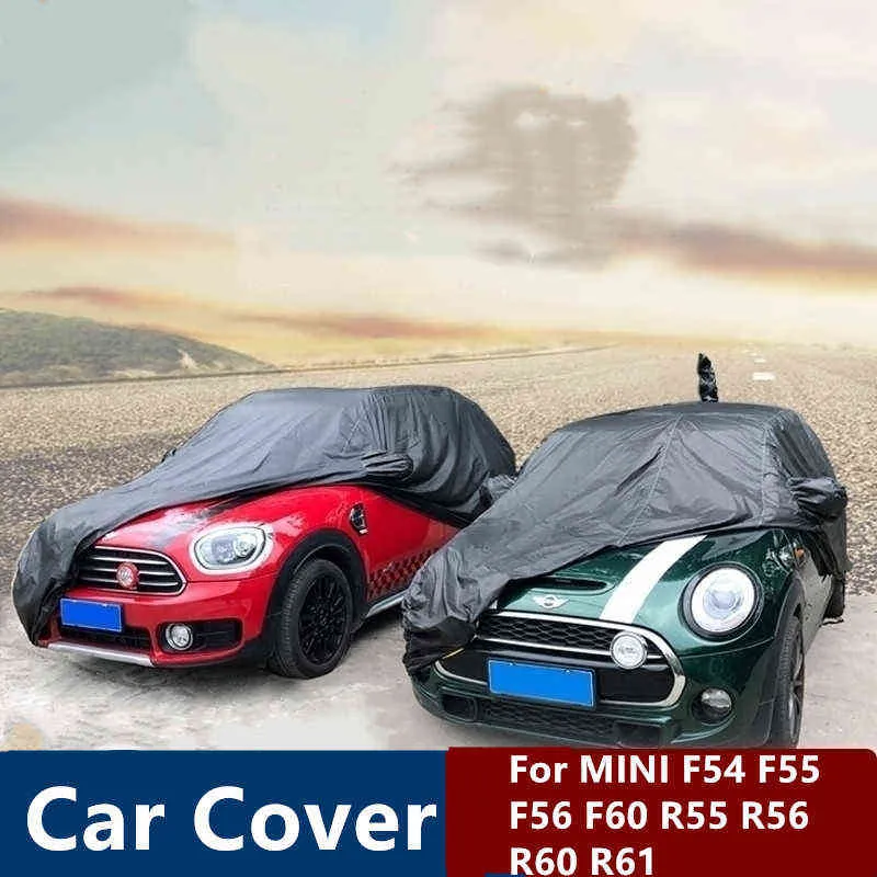 1Pcs Waterproof car covers sun protection cover Car Styling For BMW MINI One Cooper F54 F55 F56 F60 R55 R56 R60 R61 Dust cover H220425