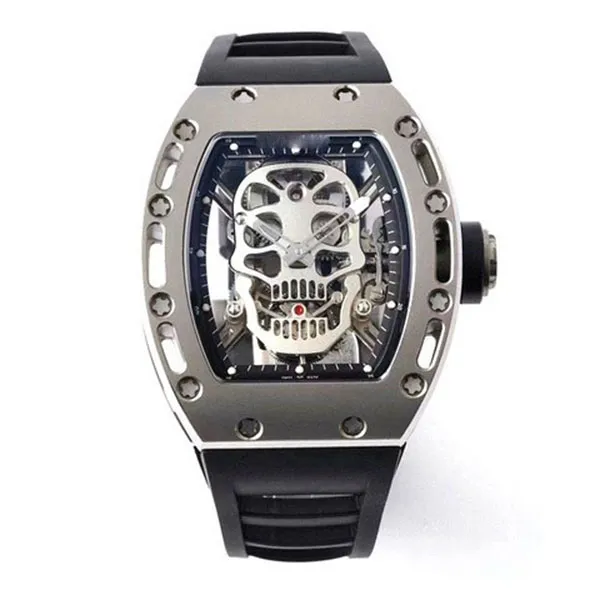 Exciting Most The Tourbillon Men's Watch Double Sided Sapphire Glass Thai Rubber Strap Stainless Steel Case