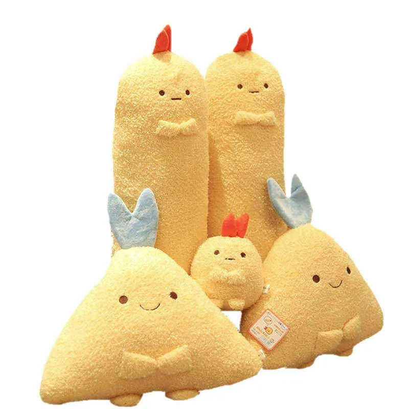 Japan Tempura Baked Shrimp Long Pillow Cute Food Ev Toys Sleeping Lie Duffel For Girl J220704