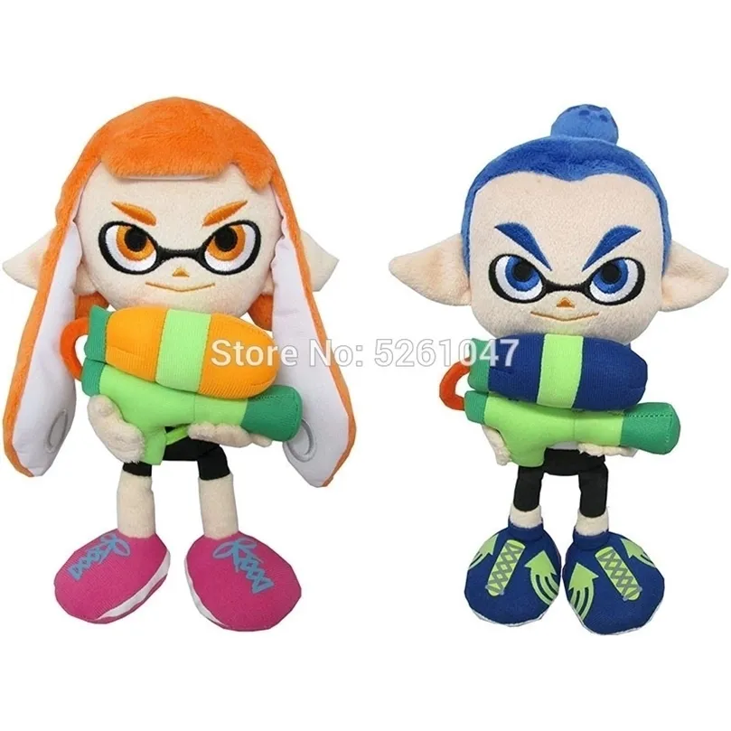 Оригинальный inkling plush girl anurance Boy Blue Doll Plush Toy Squid Octolings 22 см редкий подарок LJ201126