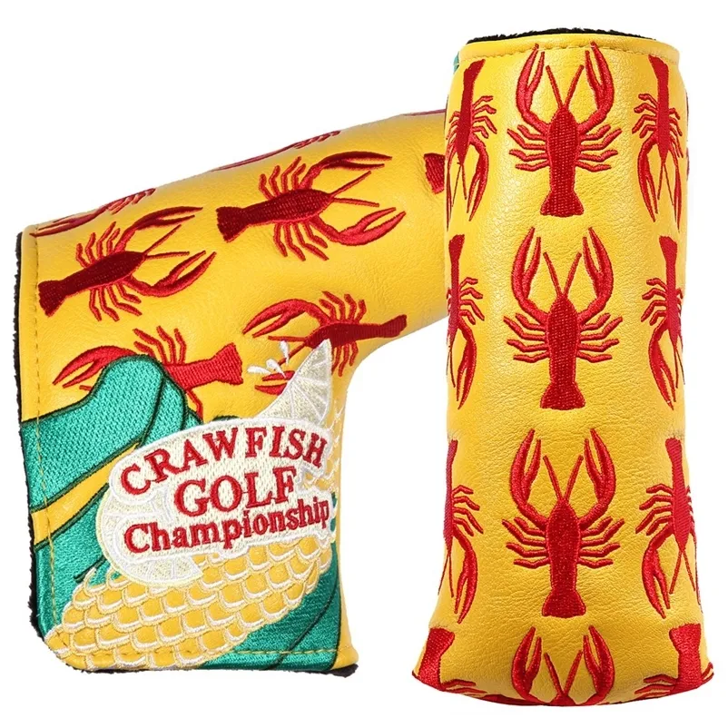 Shabier Crawfish Golf Putter 커버 헤드 커버 블레이드 골프 퍼터 헤드 커버 220629