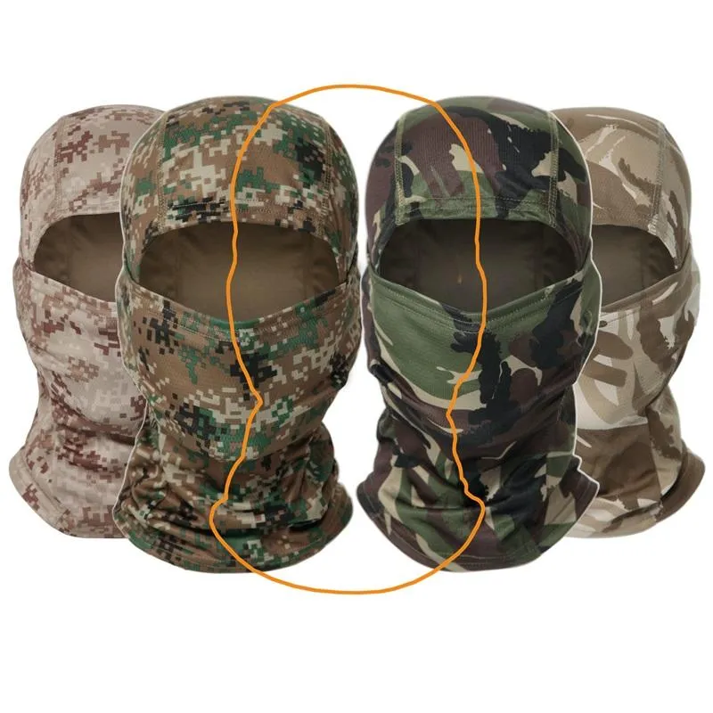 Multicam Camouflage Cap Full Face Shield Cycling Motorcycle Skiing Airsoft Protection Hat 20220104 T2