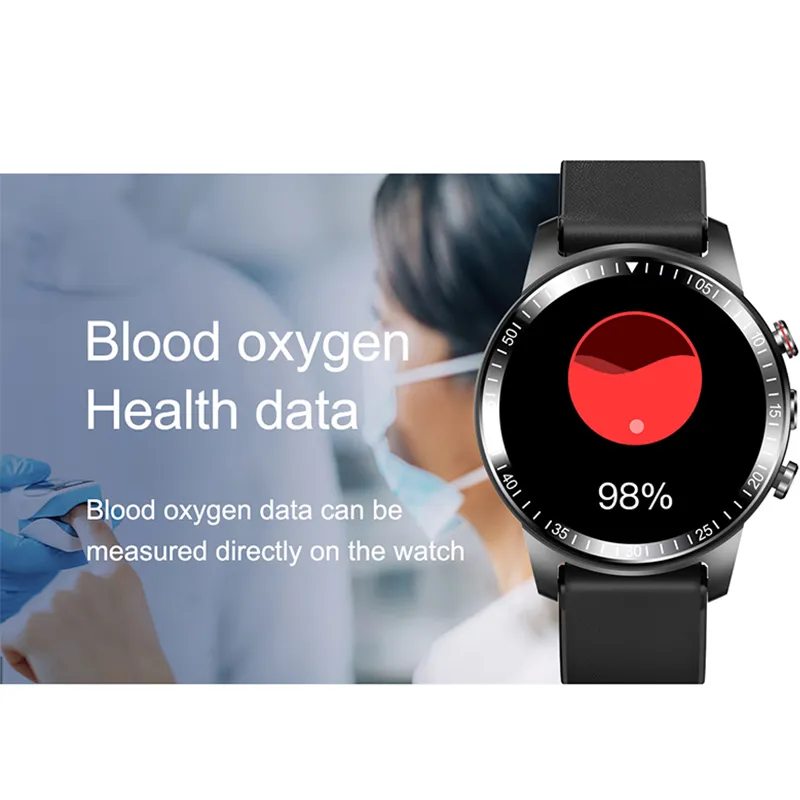 AMOLED Smartwatch 4G LTE 4GB 128GB Blood Pressure Monitor SIM Card Phone Call WiFi GPS 1.39 Screen