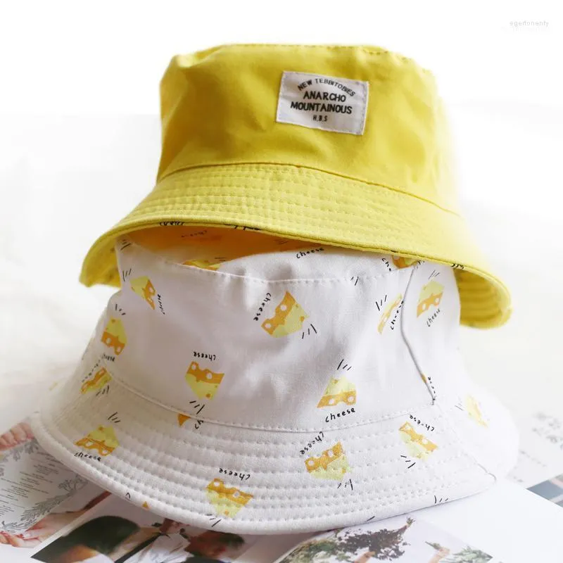 Wide Brim Hats Panama Two Side Reversible Unisex Fashion Bucket Hat Bob Caps Hip Hop Gorro Men Summer Cap Sad Boys Beach Sun Banana Eger22