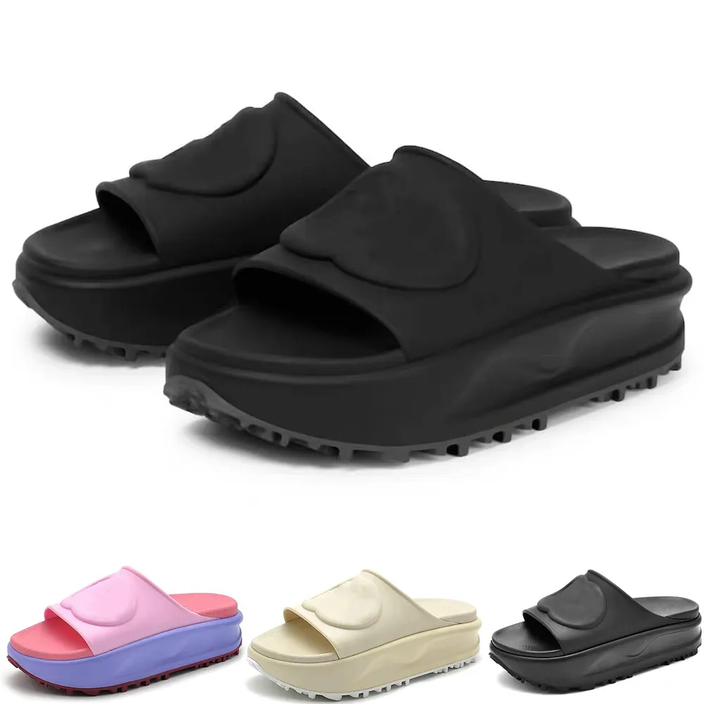 2022 fond épais pantoufles de plage mode été femmes nouvelle EVA semelle épaisse Miami diapositives concepteur été sandales plates maison rose tongs