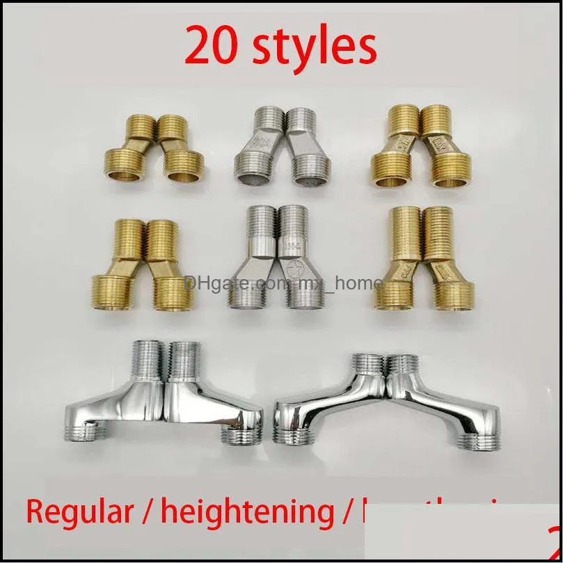 New stainless steel kitchen faucet Eccentric corner joint Lengthening and thickening The shower faucet bends its feet