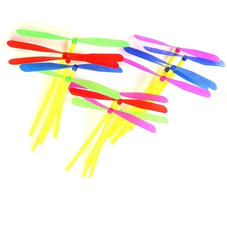 U-K Mini Jouets Volants en Plastique réutilisables/Jouet à hélice de Libellule Enfants en Plein air Jouant des faveurs de fête Jouets cadeaux-12 pièces Useful and Fashion