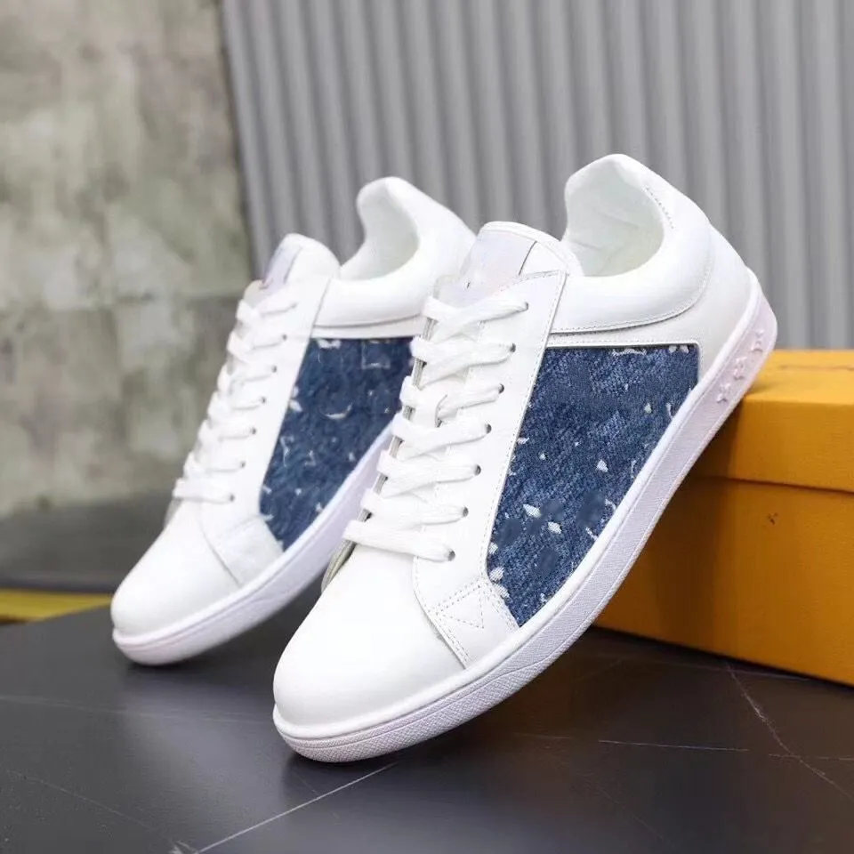 2022SS Hot Selling Italy Luxury Casual Shoes Men Low Top Flat Shoes äkta läder Mensskor Designer Sneakers Trainers Storlek 38-45 adasdasdawsasdws