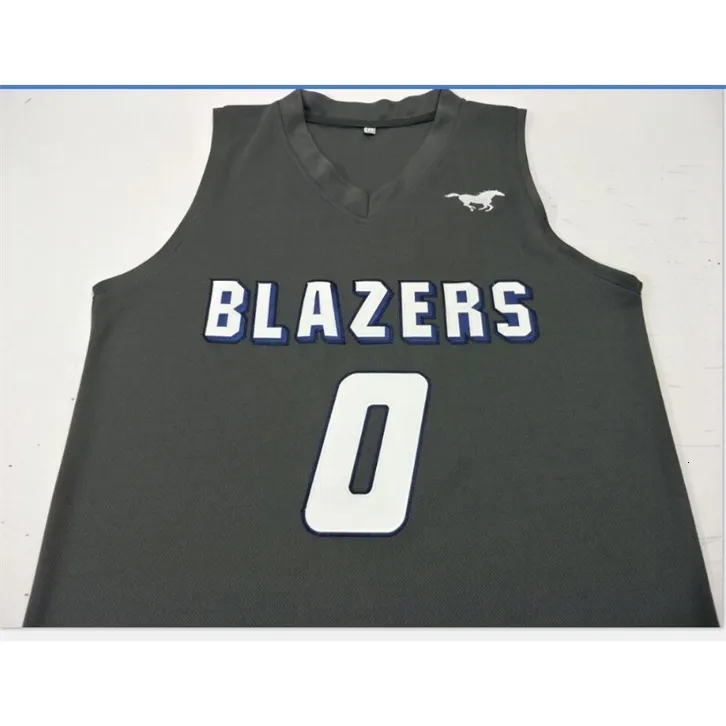 Chen37 Men #0 Bronny High School Basketball Stitched Jersey or custom any name or number jersey