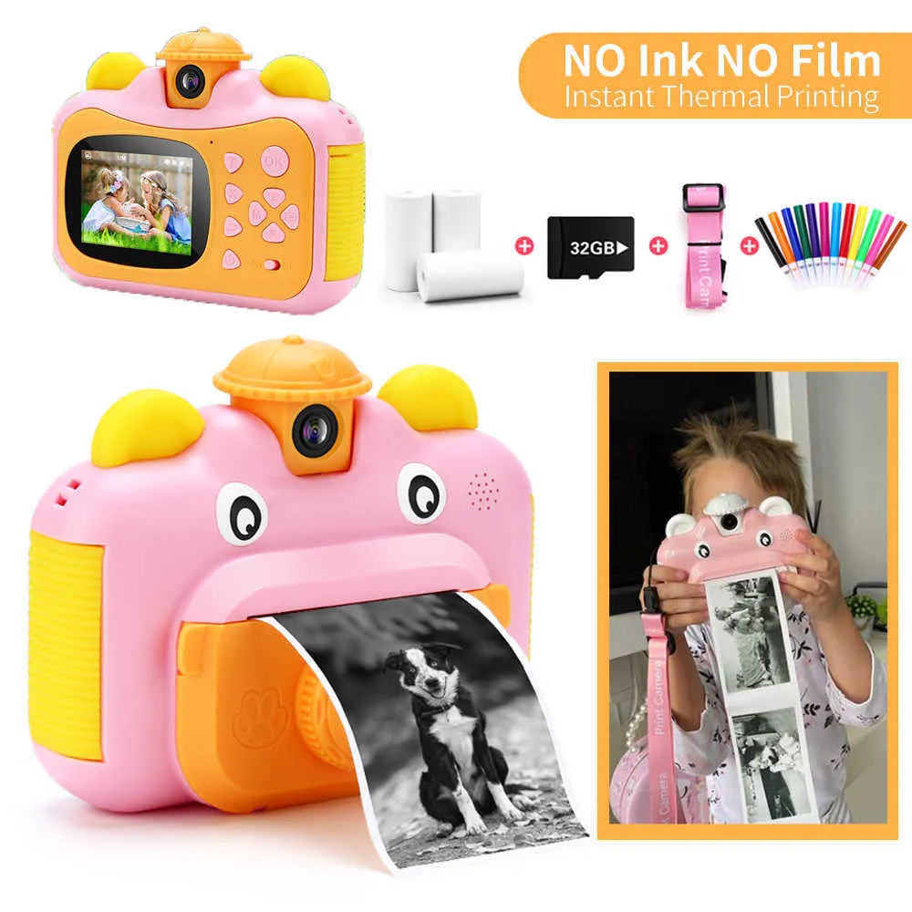 Barn 1080p HD Video Digital Foto Barn Instant Thermal Printing Cameratoys Boy Girls Birthday Present